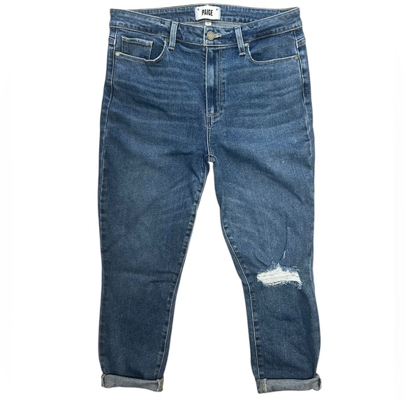 PAIGE Denim - Paige Hoxton ankle Bessie destructed size 31